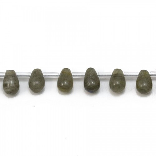 Labradorite in the shape of a drop, measuring 6 * 9mm x 4pcs
