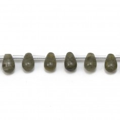Labradorite en forme de goutte, mesurant 6x9mm x 4pcs