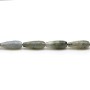 Labradorite grise, en forme de goutte facetté, 6 * 16mm x 40cm
