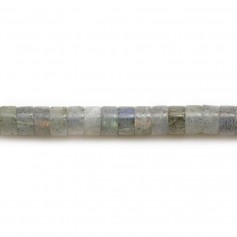 Labradorite, en forme de rondelle, 2x4mm x 40cm