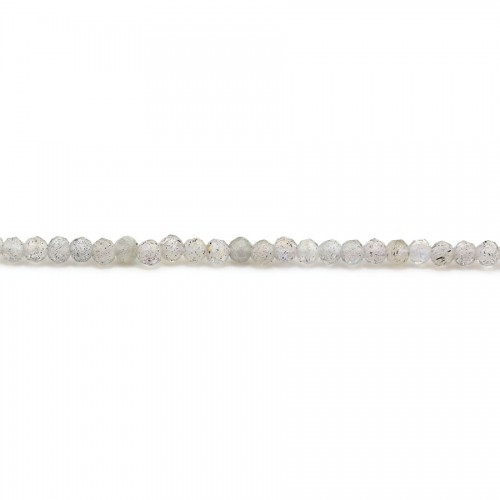 Labradorit, runde facettierte Form, Größe 2mm x 39cm