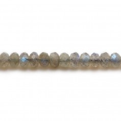 Labradorite Rondelle Facette 10mm x 40cm