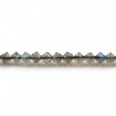 Labadorite,en forme de toupie facette 4mm x 39cm