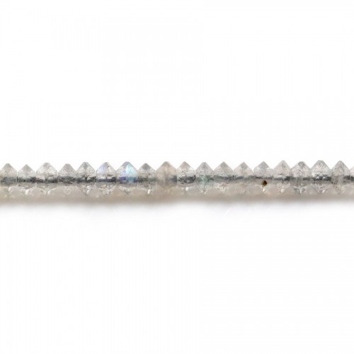 Labradorita facetada 2x3mm x 39cm
