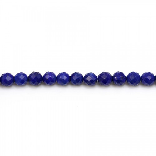 Lapis-lazuli rond facette 4mm x 6pcs
