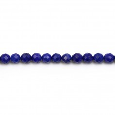 Lapis-lazuli rond facette 4mm x 6pcs