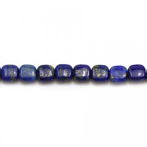 Lapis lazuli blue,in square shaped, 6mm x 4 pcs
