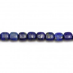 Lapis lazuli bleu, de forme carré, 6mm x 4pcs