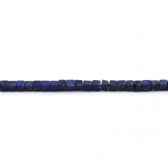 Lapis lazuli bleu, en forme de cube, 2.5mm x 39cm