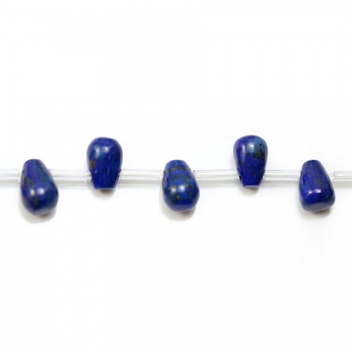 Lapis lazuli, en forme de goutte, 6 * 9mm x 2pcs
