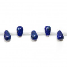 Lapis lazuli, en forme de goutte, 6 * 9mm x 2pcs