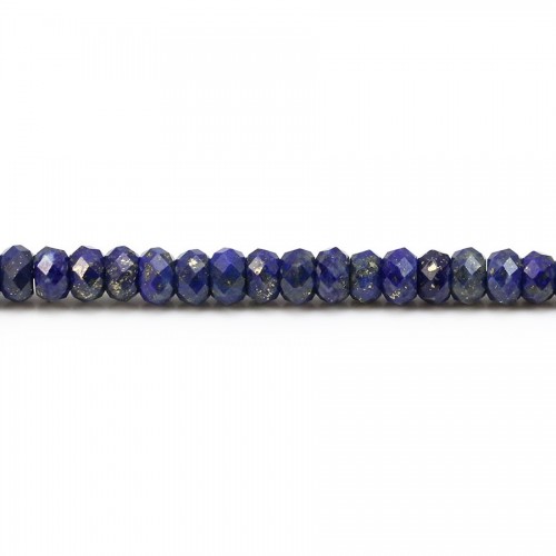 Lapis lazuli rondelle facette 3.5x4.5mm x 40cm