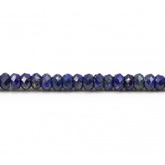 Lapis lazuli rondelle facette 3.5x4.5mm x 40cm