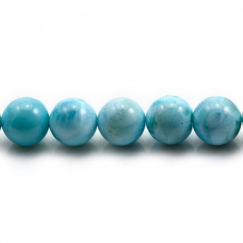 Larimar round beads 5.5-6mm x 40cm