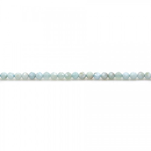 Larimar rond facette 2mm x 40cm