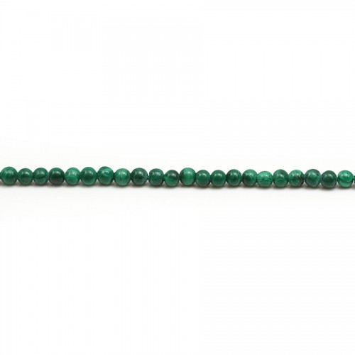 Malaquita redonda, 2mm x 40cm
