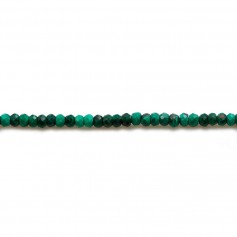 Malachite, in round and faceted shape, 2mm x 38cm