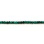 Malachite, de forme rondelle et facetté, 1.5x2mm x 39cm