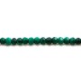 Malachite, de forme rondelle et facetté, 2.5x3mm x 39cm