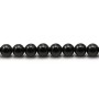 Obsidienne de couleur noire, de forme ronde, 6mm x 20pcs