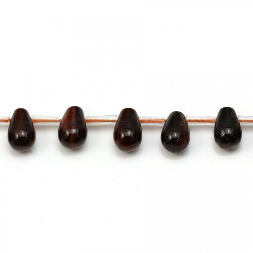 Oeil de taureau, en forme de goutte, mesurant 6x9mm x 4pcs