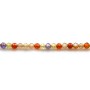 Oxyde de zirconium rond facette multicolore 2mm x 40cm