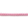 Oxyde de zirconium rond facette rosé 3mm x 40cm