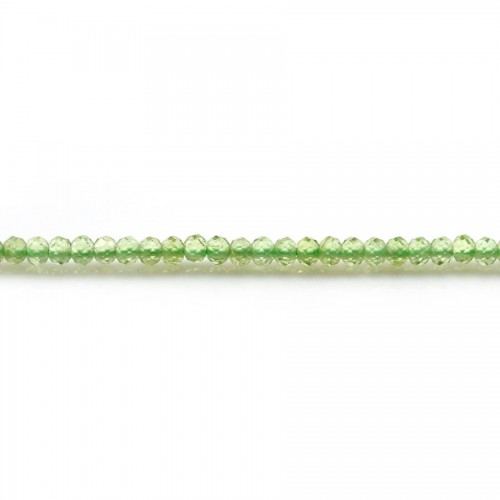 Péridot rondelle facette 1.9x2mm x 30pcs
