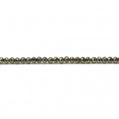 Pyrite ronde facette 2mm x 40cm