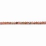 Rhodochrosite de forme ronde facette, de taille 2mm qualité B x 39cm