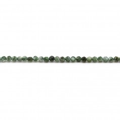 Seraphinite, in green color, in shape of round faceted, 2mm x 39cm