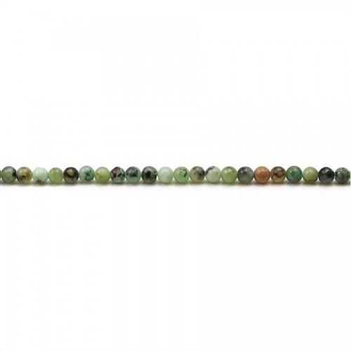 Turquoise africaine de forme ronde, mesurant 2mm x 40cm