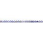 Purple blue Tanzanite, in faceted round shape, 2mm x 39cm