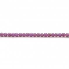 Phosphosiderite light purple, in round shape, 2.5mm x 39cm
