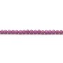Kunzite de couleur violette, de forme ronde, 3mm x 38cm