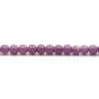 Phosphosiderite violet clair, de forme ronde, 4mm x 40cm