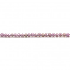 Phosphosiderite violet clair, de forme ronde facetté, 2mm x 40cm