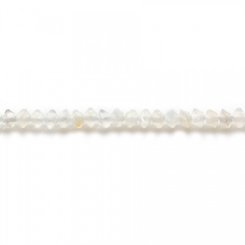 Pierre de lune grise rondelle boulier 2x3mm x 40cm