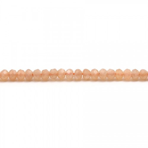 Pierre of sun roundel faceted 2.5x4mm x 40cm