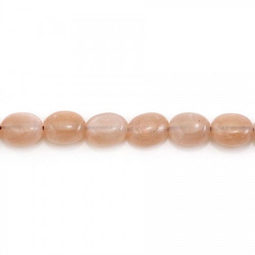 Pierre de soleil, de forme oval, 6x8mm x 39cm