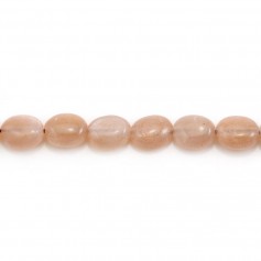 Pierre de soleil, de forme ovale, 6x8mm x 39cm