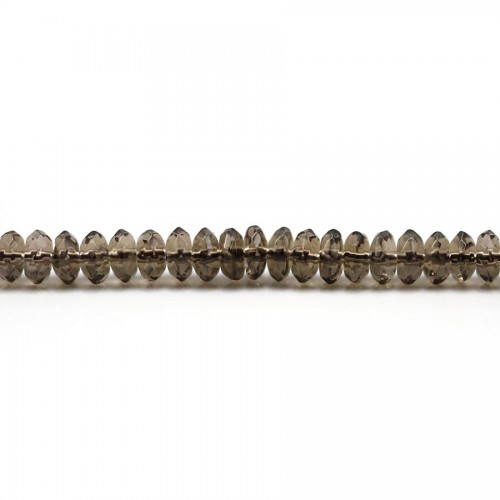 Smoky Quartz Faceted Rondelle 3x5mm x 40 cm 