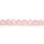 Quartz rose, de forme ronde et plate, 6mm x 40cm