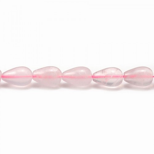 Pink quartz drop 5x8mm x 40cm