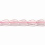 Quartz rose goutte 8x12mm x 40cm