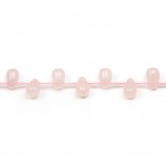 Pink quartz drips 6x9mm x 39cm
