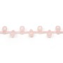Pink quartz drips 6x9mm x 39cm