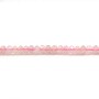 Quartz rose rondelle facette 3x4mm x 40 cm 