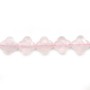 Quartz  Rose trèfle facette 13mm x 1pc 
