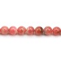 Rhodochrosite Ronde 8mm  x 2pcs  